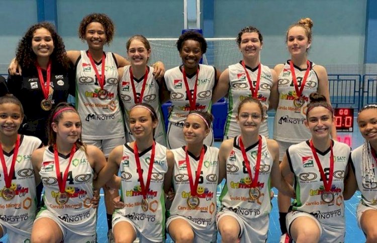 Equipe de basquete Sub-14 de Criciúma é campeã de competição em Florianópolis e garante vaga para etapa nacional