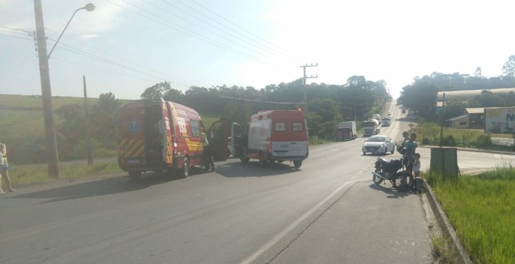 Acidente envolve Motocicleta e Caminhão em Cocal do Sul