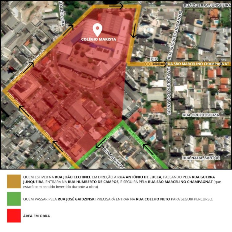 Avenida Humberto de Campos, em Criciúma, estará fechada a partir desta quarta-feira