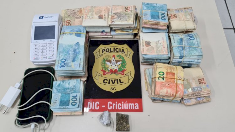 DIC de Criciúma  prende homem com mais de R$ 80 mil reais