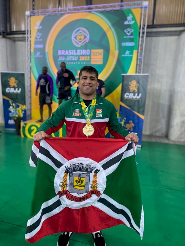 Atleta criciumense é campeão brasileiro de Jiu-Jitsu e vai disputar o maior campeonato da modalidade em Las Vegas