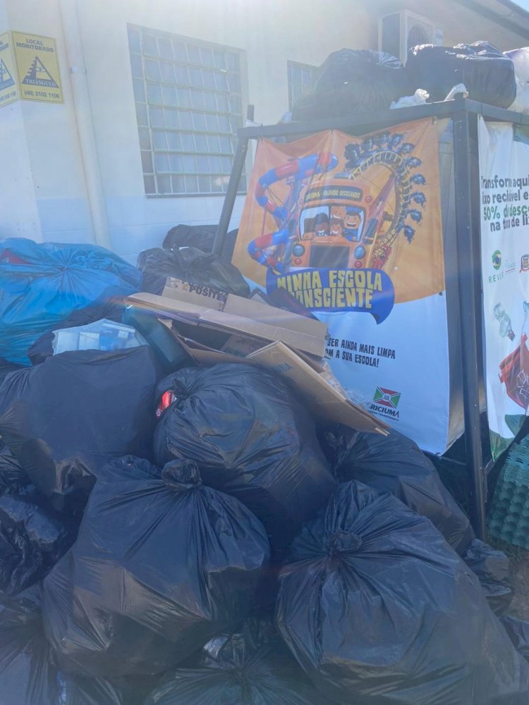 Minha Escola Consciente’ arrecada 52 toneladas de resíduos sólidos no primeiro mês de iniciativa