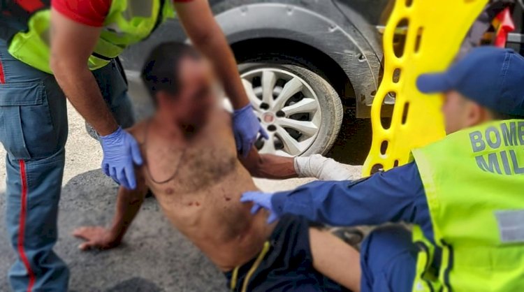 Homem é agredido por várias pessoas e é socorrido pela Polícia Civil