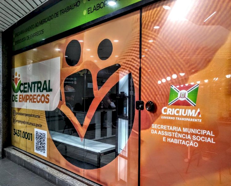 Central de Empregos: confira vagas novas e imediatas disponíveis para Criciúma