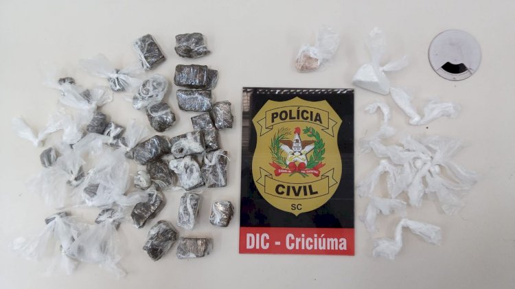 Polícia Civil de Criciúma apreende drogas prontas para a venda