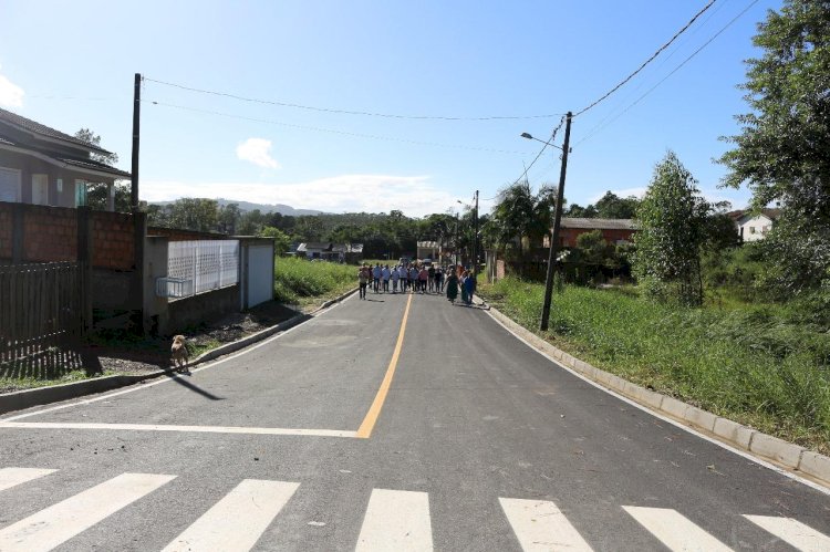 Acelera Criciúma: obras de pavimentação asfáltica são entregues no bairro Laranjinha