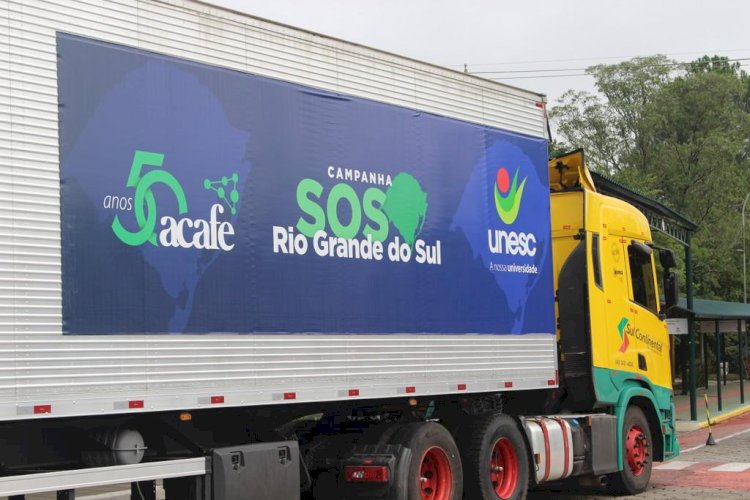 SOS Rio Grande do Sul: Unesc envia 750 toneladas de donativos para vítimas das cheias