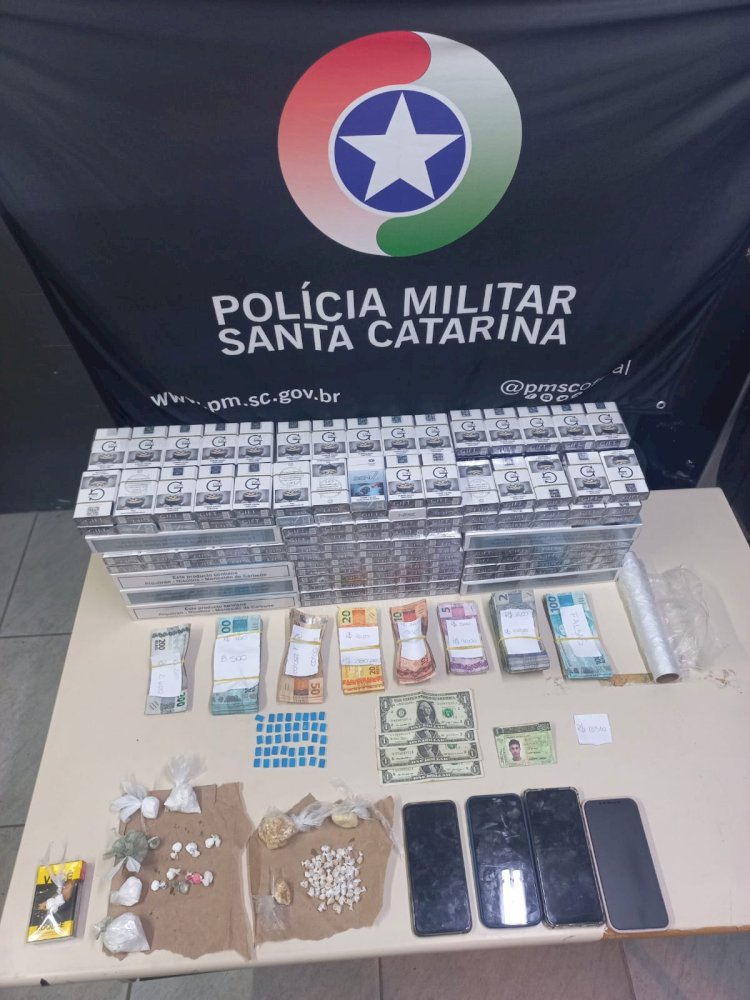 PM prende casal em Forquilhinha com drogas e dinheiro falso