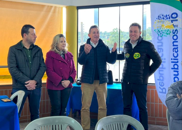 Deputado Jorge Goetten visita Criciúma, encontra Guidi e candidatos do Republicanos