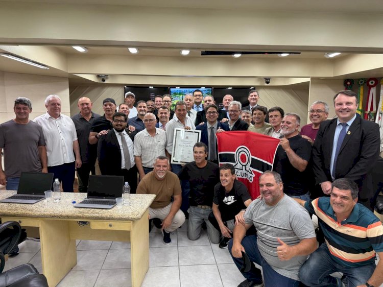 Câmara de Criciúma homenageia Esporte Clube União pelos 80 anos de história