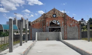 Cancha de bocha está em fase de acabamento no Parque imigrante do Rio Maina