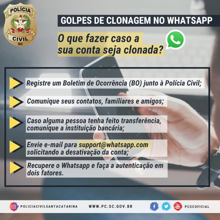 ALERTA: CONFIRA DICAS CONTRA GOLPES DE CLONAGEM NO WHATSAPP