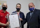 Bombeiro Militar recebe Moção de Aplauso no Legislativo de Criciúma
