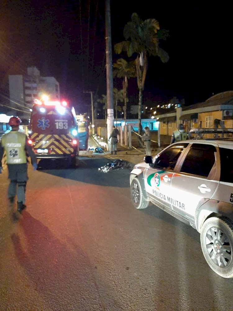 Motociclista morre ao colidir em muro em Urussanga