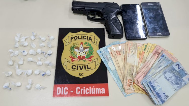 Operação da Polícia Civil prende traficante em Criciúma