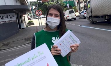 Movimento pela Paz vai às ruas fomentar ações contra a violência em Criciúma