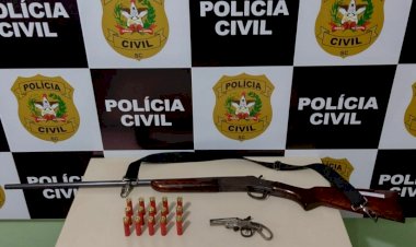 Polícia Civil prende autor de ameaça contra a ex esposa por posse de arma de fogo
