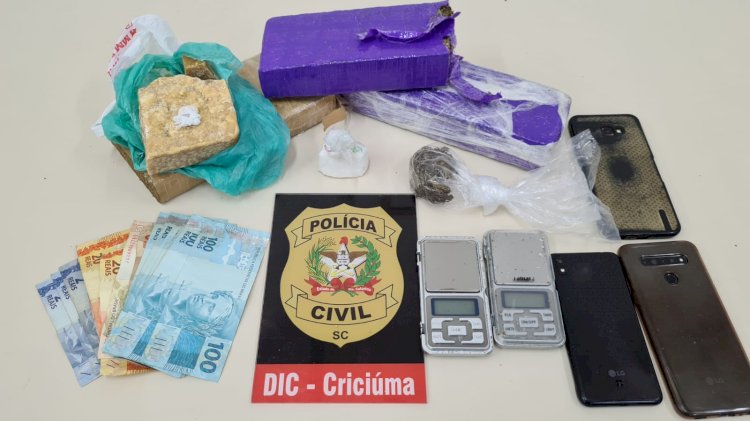 DIC de Criciúma prende 4 pessoas envolvidas com o tráfico de drogas no São Luiz