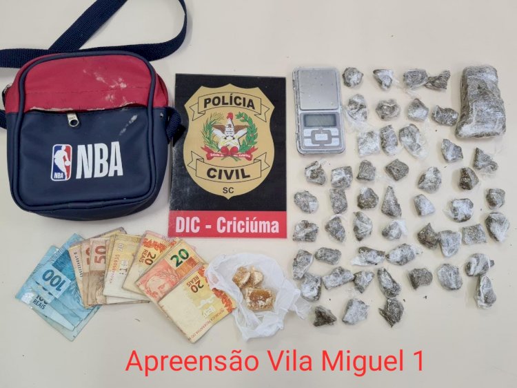 DIC de Criciúma realiza operação policial visando coibir o crime de tráfico de drogas em Criciúma