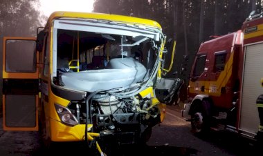 Motorista de ônibus escolar morre em acidente