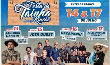 Balneário Rincão anuncia shows nacionais na 25ª Festa da Tainha
