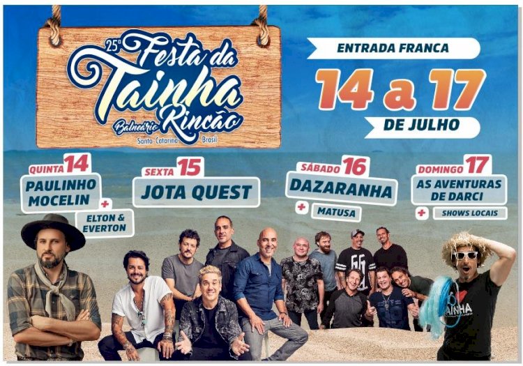 Balneário Rincão anuncia shows nacionais na 25ª Festa da Tainha