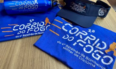 Retirada dos kits da 1ª Corrida do Fogo em Criciúma inicia na quinta-feira
