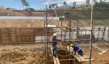 Obras do Viaduto sobre a Via Rápida estão na etapa de vigas e fundação