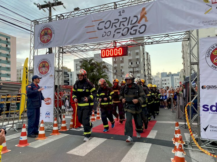 Corrida do Fogo em Criciúma reúne mais de 400 atletas nas ruas da cidade