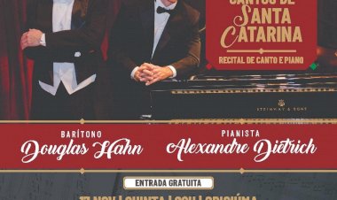 RELEASE RECITAL  DE CANTO E PIANO “OS QUATRO CANTOS DE SANTA CATARINA” EM CRICIÚMA