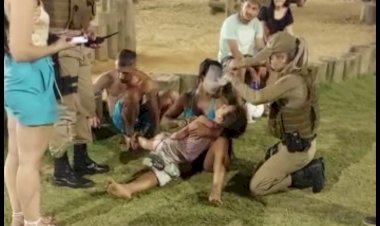 Polícia Militar ajuda menina após convulsão no parque Altair Guidi