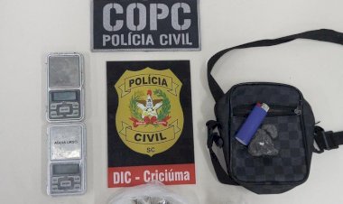 Polícia Civil de Criciúma prende suspeito de Tráfico de drogas