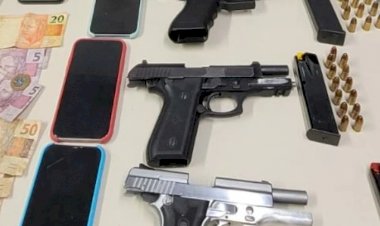 PM prende 5 elementos com armas e munições em Bar no bairro São Luiz