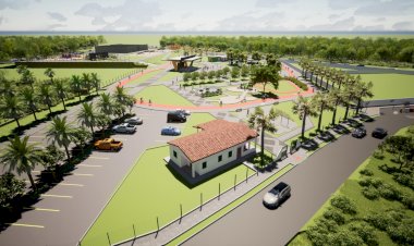 Parque da Santa Luzia passa por obras de terraplanagem em Criciúma