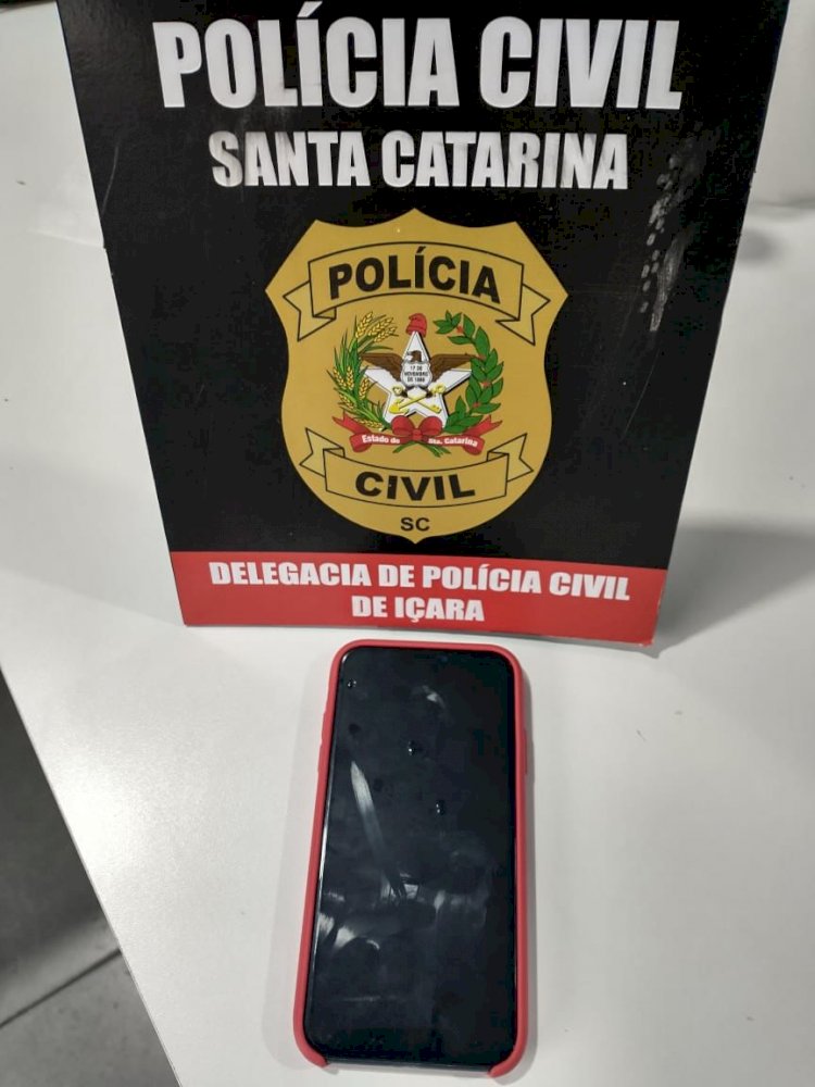 Polícia Civil de Içara apreende celular de homem que divulgava notícias falsas sobre ataques em escolas