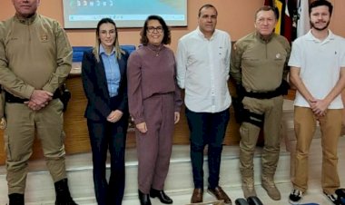 Comandante geral da PM visita Criciúma pra falar de segurança para empresários e comerciantes