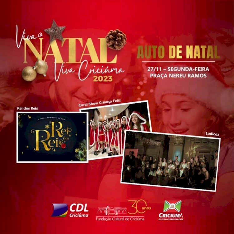 Programação especial de Natal inicia na próxima semana em Criciúma