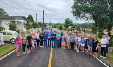 Obras de revitalização e pavimentação asfáltica de ruas são inauguradas em Criciúma