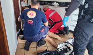 Helicóptero do Sarasul socorre homem com infarto