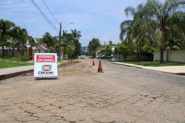 Acelera Criciúma: prefeitura inicia revitalização da rua Léo Lombardi bairro Pio Correia