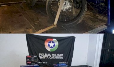 Moto e produtos roubados são apreendidos no São Francisco