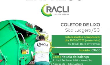 Racli Limpeza Urbana promove feirões de emprego para contratação de coletores e motoristas