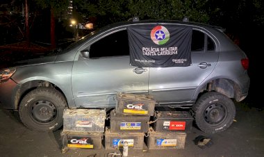 Dupla é presa por roubo de baterias de caminhão