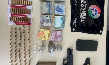 PM prende motorista  com arma e drogas que tentou fugir