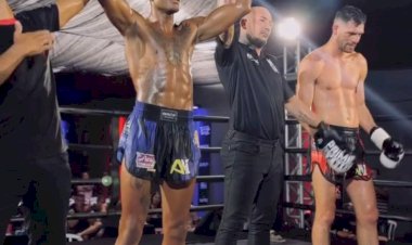 Lutador de Muay Thai Felipe Rosa vence revanche com nocaute no quinto roud