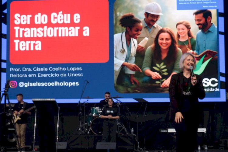 Reitora em exercício da Unesc palestra para 2.100 jovens no Dia Nacional da Juvent