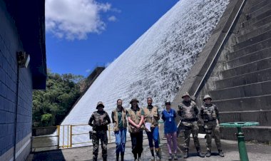 Barragem do Rio São Bento recebe vistoria conjunta da Semae, Casan e Polícia Ambiental