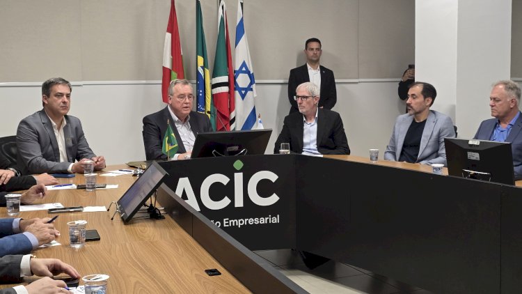 Cônsul-geral de Israel participa de encontro na Acic para fortalecer parcerias regionais