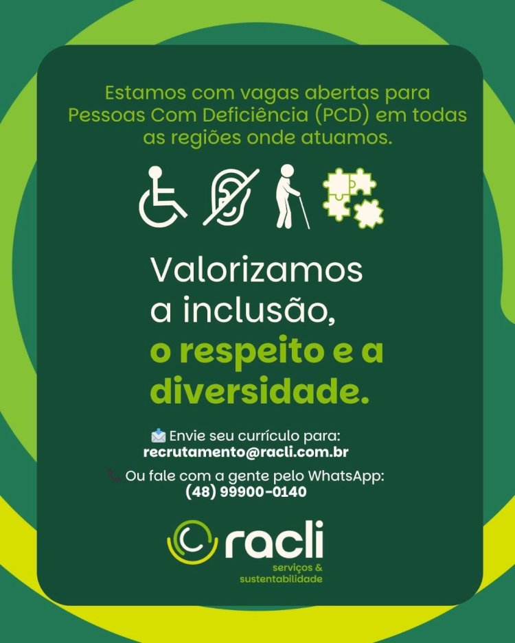 Racli mantém vagas abertas para pessoas com deficiência