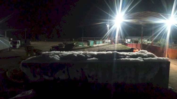 CAMINHÃO COM RESÍDUO TÓXICO PEGA FOGO EM COCAL DO SUL